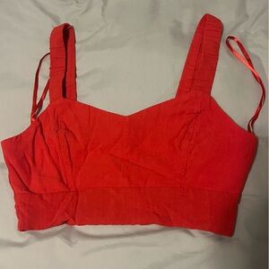 Monteau Red Crop Top